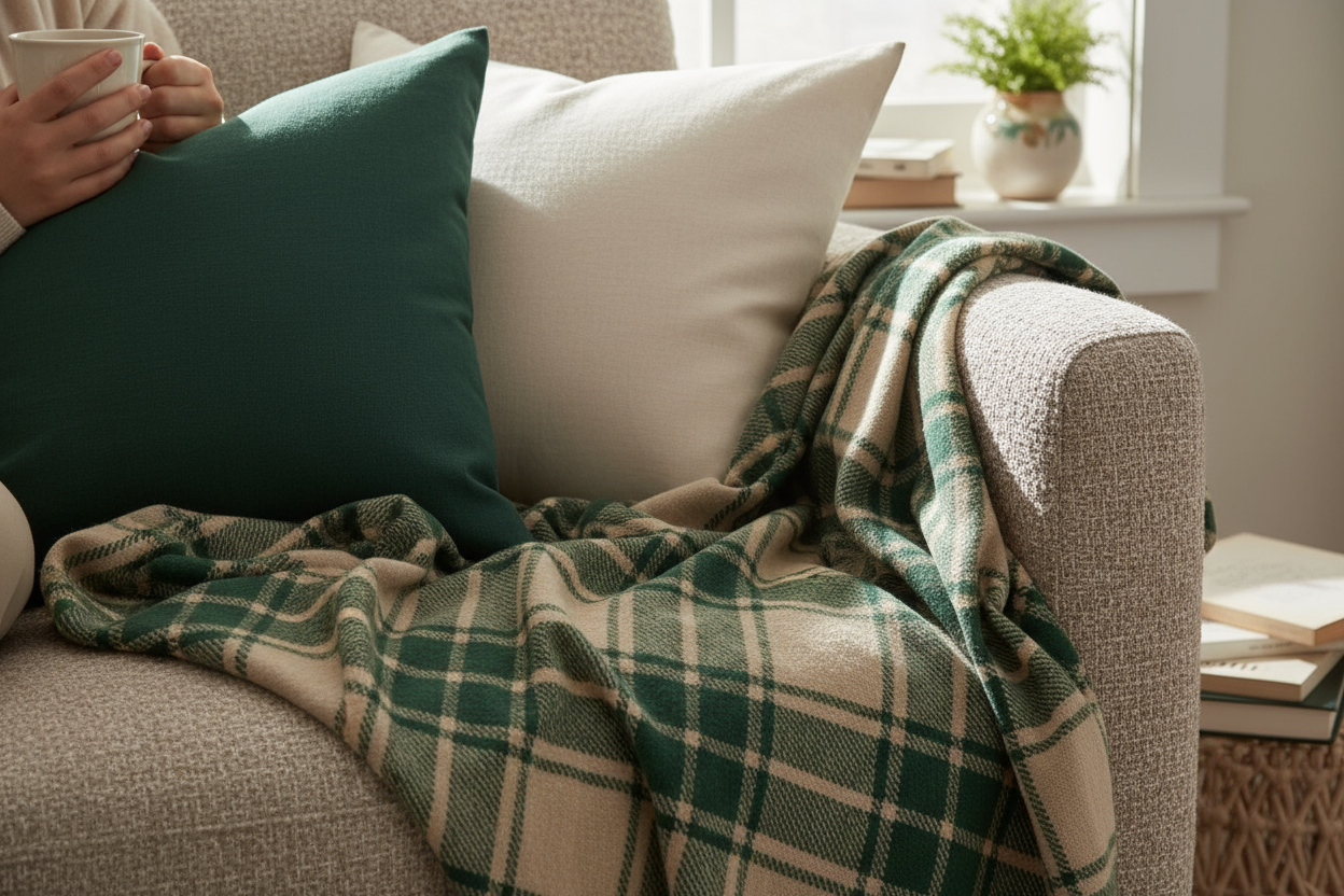 Green Plaid Set Detail