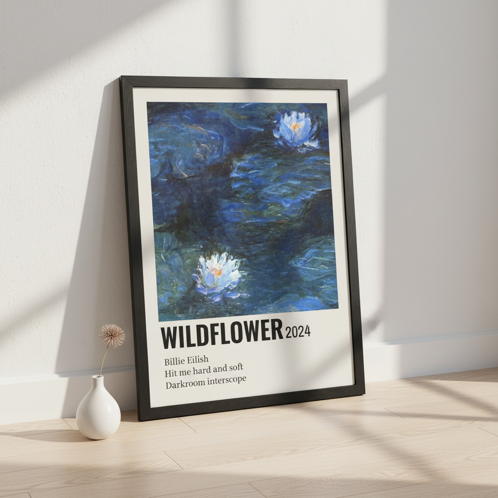 Wildflower Poster Leaning Against Wall